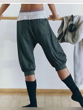 Free People Movement Total Package Pant Charcoal Heather Combo Size Small NWOT